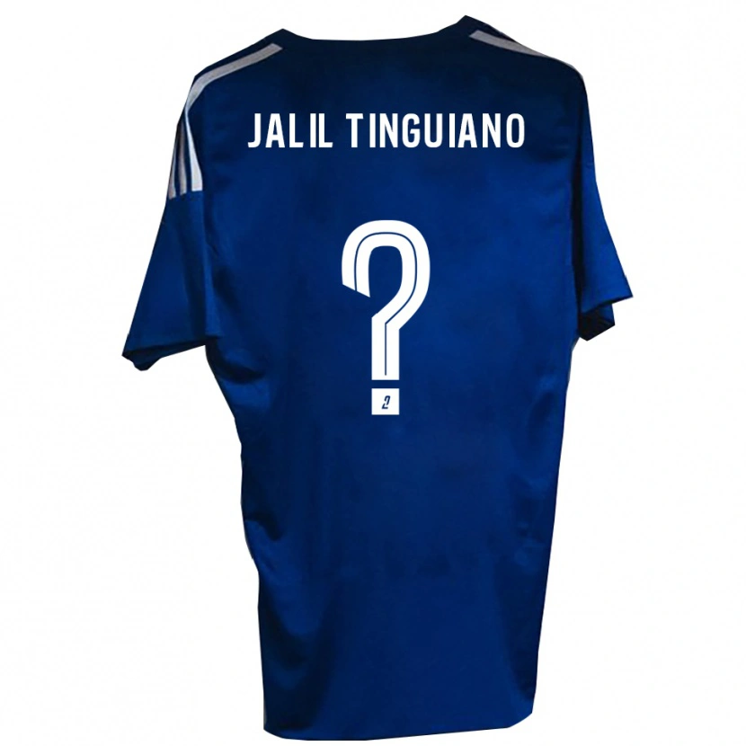 Danxen Mujer Camiseta Abdoul Jalil Tinguiano #0 Azul Blanco 1ª Equipación 2025/26 La Camisa