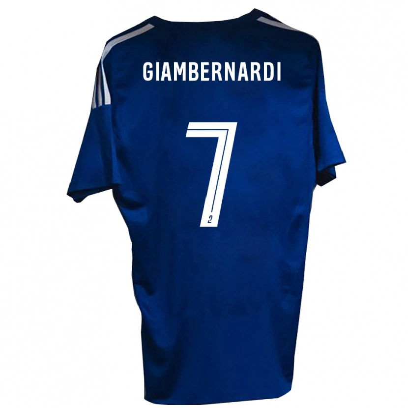 Danxen Mujer Camiseta Anthony Giambernardi #7 Azul Blanco 1ª Equipación 2025/26 La Camisa