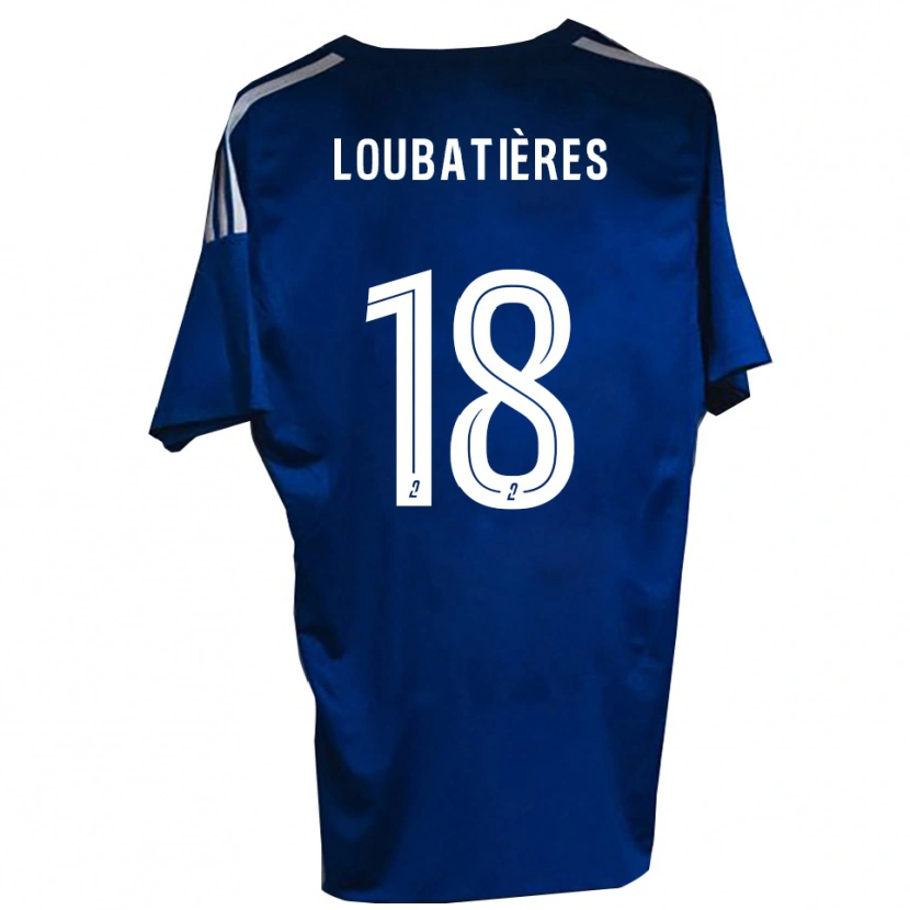 Danxen Mujer Camiseta Matéo Loubatières #18 Azul Blanco 1ª Equipación 2025/26 La Camisa