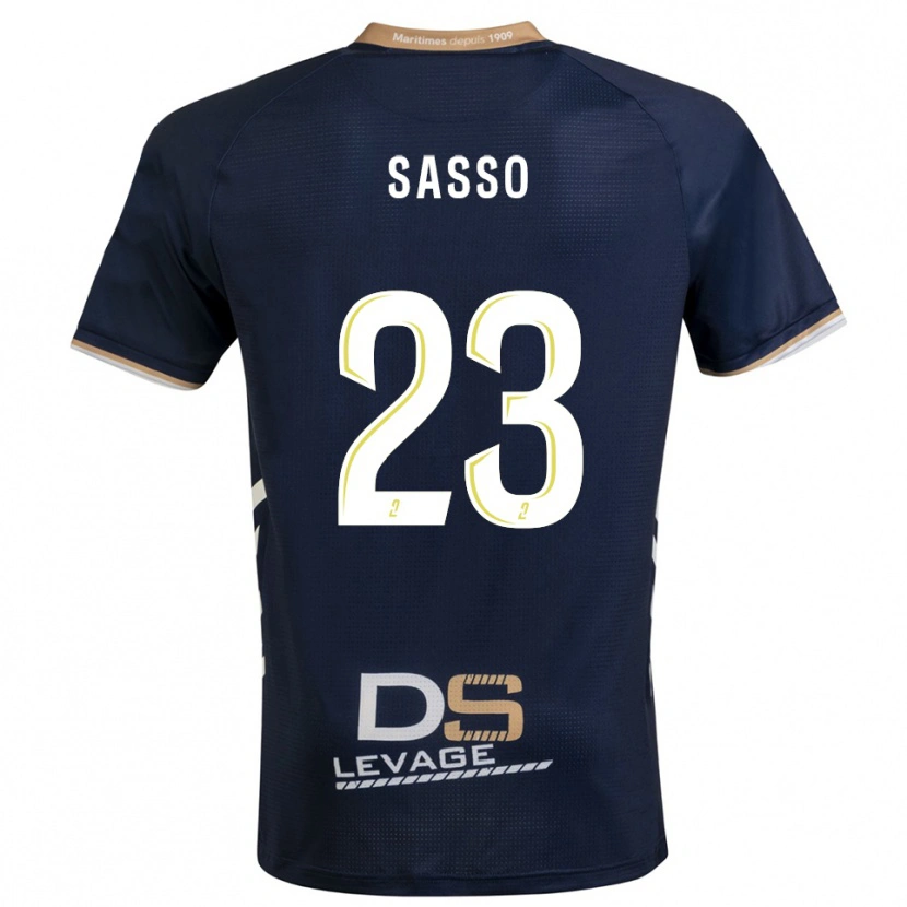 Danxen Mujer Camiseta Vincent Sasso #23 Azul Marino Oro 1ª Equipación 2025/26 La Camisa