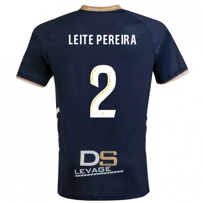 Danxen Mujer Camiseta Matéo Leite Pereira #2 Azul Marino Oro 1ª Equipación 2025/26 La Camisa