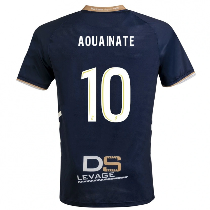 Danxen Mujer Camiseta Aymane Aouainate #10 Azul Marino Oro 1ª Equipación 2025/26 La Camisa