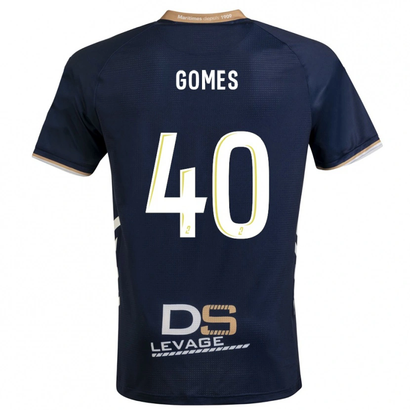 Danxen Mujer Camiseta Yvan Gomes #40 Azul Marino Oro 1ª Equipación 2025/26 La Camisa