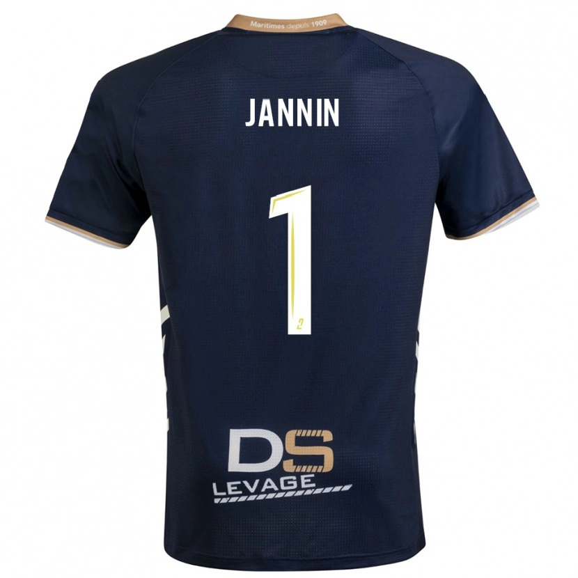 Danxen Mujer Camiseta Elouann Jannin #1 Azul Marino Oro 1ª Equipación 2025/26 La Camisa