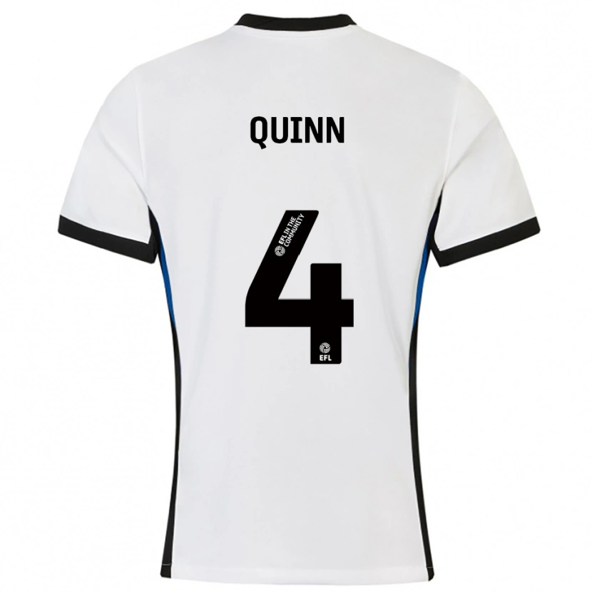 Danxen Mujer Camiseta Louise Catherine Quinn #4 Blanco Azul 2ª Equipación 2025/26 La Camisa