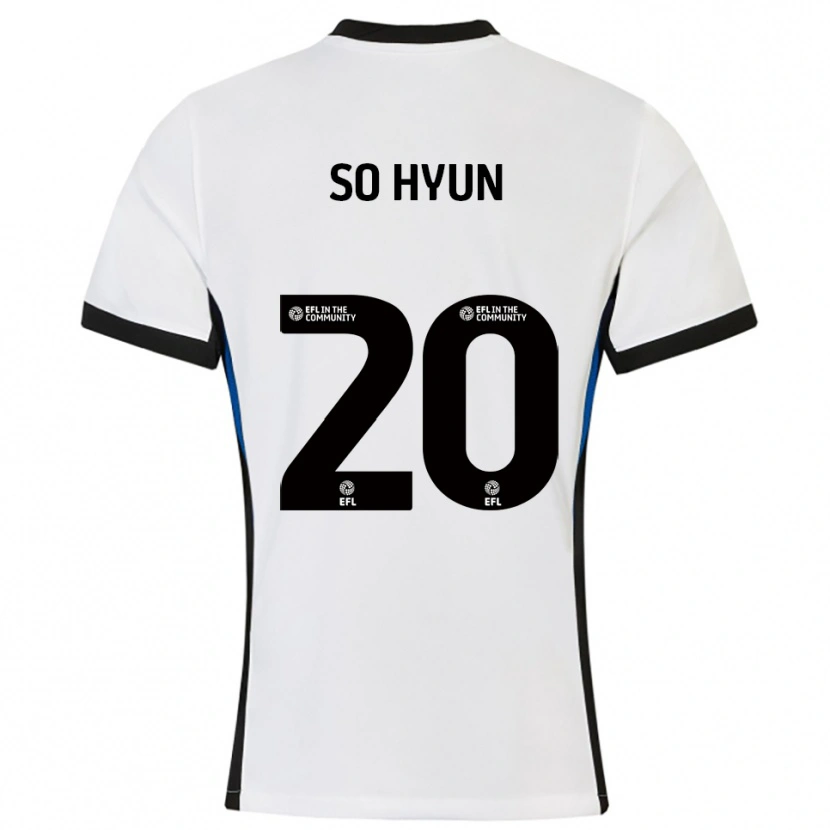 Danxen Mujer Camiseta Cho So-Hyun #20 Blanco Azul 2ª Equipación 2025/26 La Camisa