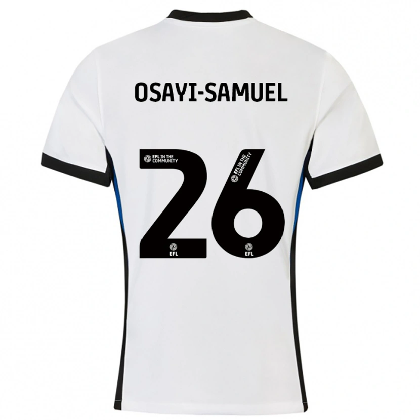 Danxen Mujer Camiseta Bright Osayi-Samuel #26 Blanco Azul 2ª Equipación 2025/26 La Camisa