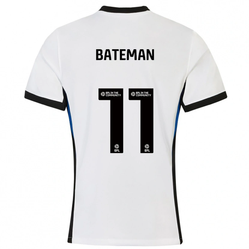 Danxen Mujer Camiseta Briar Bateman #11 Blanco Azul 2ª Equipación 2025/26 La Camisa