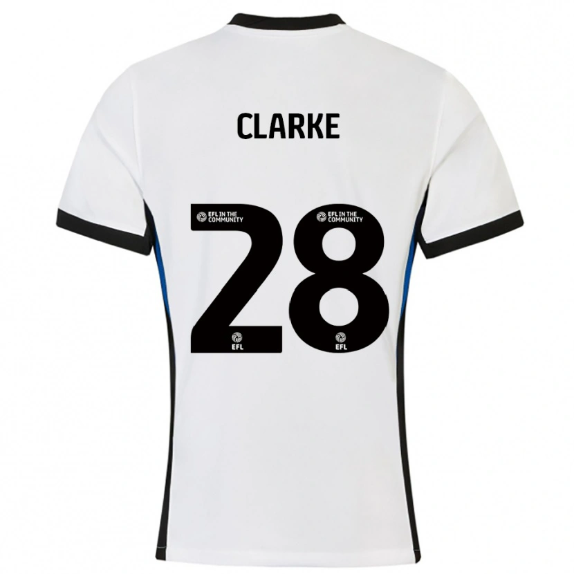 Danxen Mujer Camiseta Charlotte Clarke #28 Blanco Azul 2ª Equipación 2025/26 La Camisa