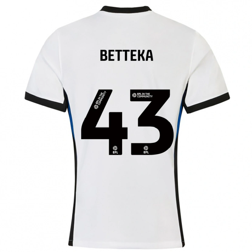 Danxen Mujer Camiseta Zaid Betteka #43 Blanco Azul 2ª Equipación 2025/26 La Camisa