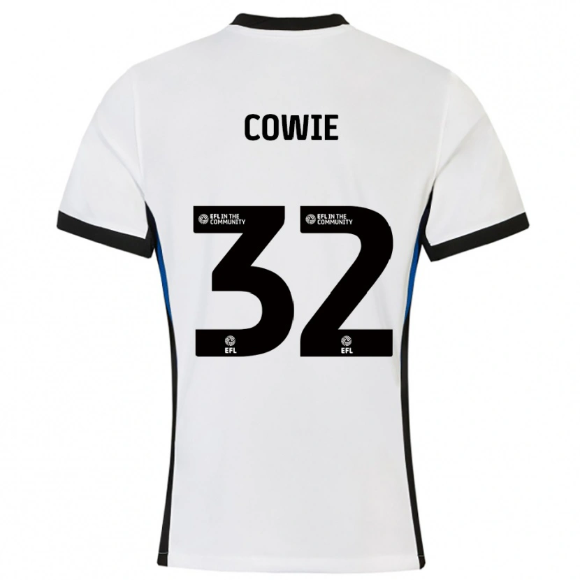 Danxen Mujer Camiseta Abbie Cowie #32 Blanco Azul 2ª Equipación 2025/26 La Camisa