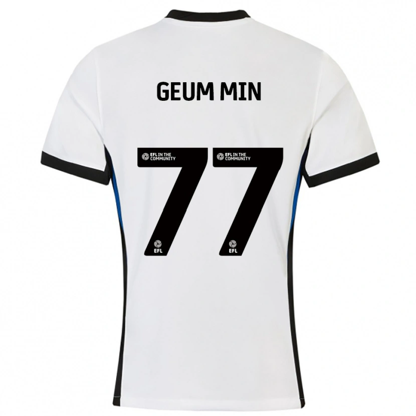 Danxen Mujer Camiseta Lee Geum-Min #77 Blanco Azul 2ª Equipación 2025/26 La Camisa