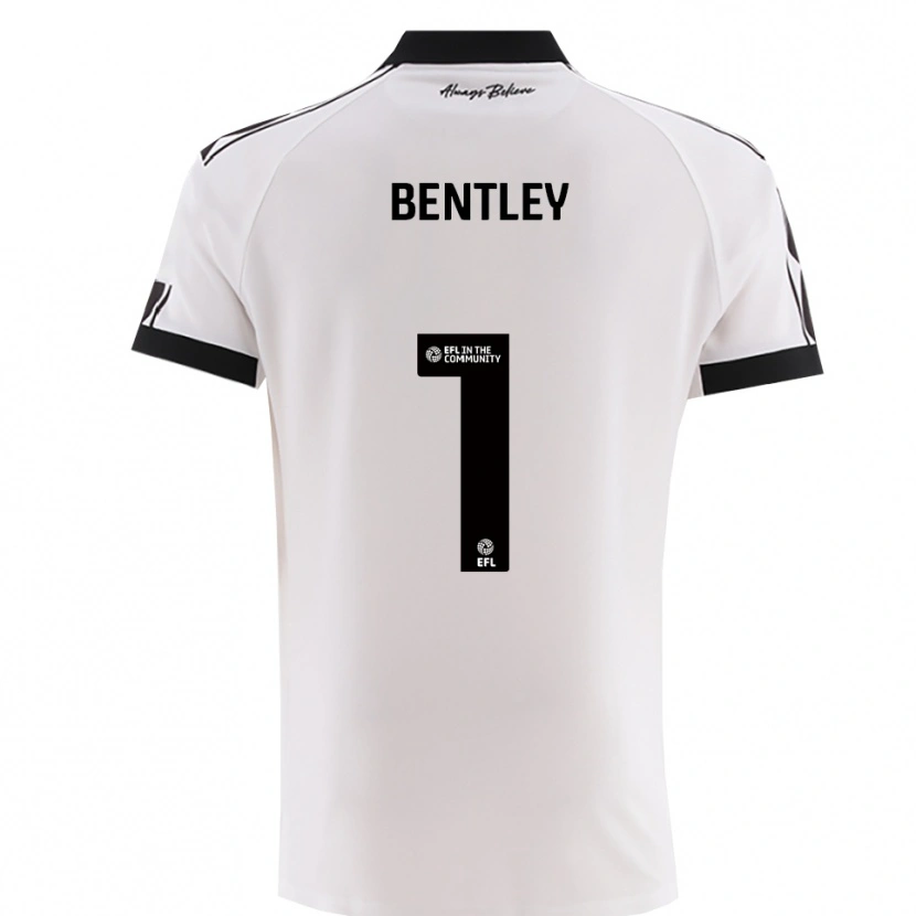 Danxen Mujer Camiseta Fran Bentley #1 Blanco Negro 2ª Equipación 2025/26 La Camisa