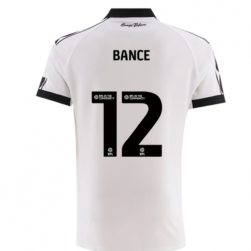 Danxen Mujer Camiseta Libby Bance #12 Blanco Negro 2ª Equipación 2025/26 La Camisa