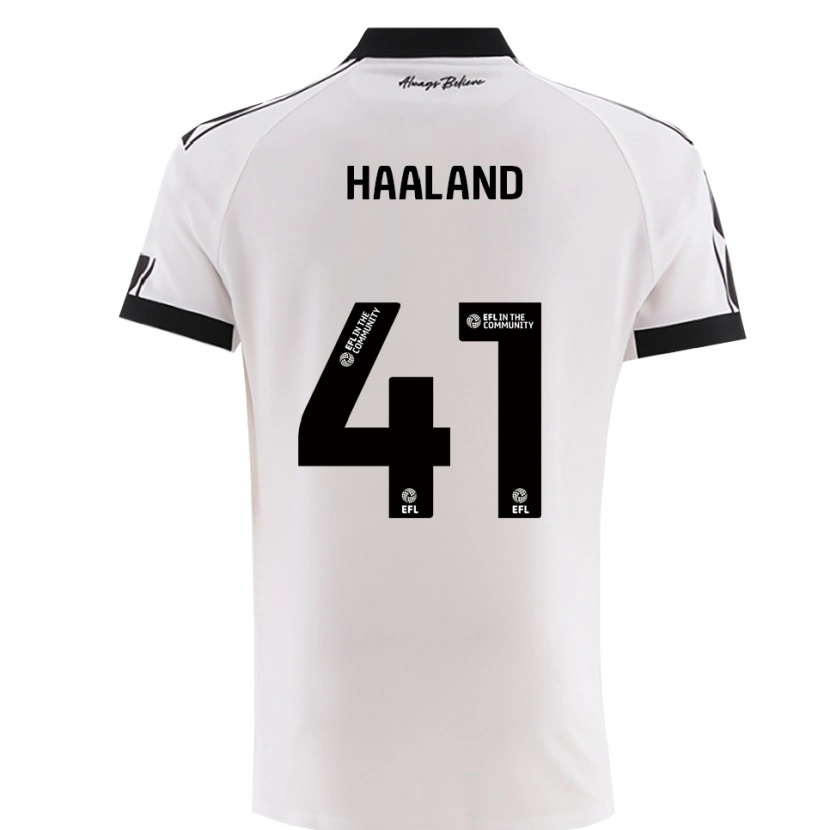 Danxen Mujer Camiseta Benedicte Haaland #41 Blanco Negro 2ª Equipación 2025/26 La Camisa