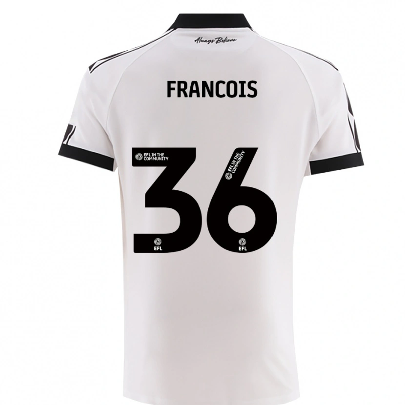 Danxen Mujer Camiseta Marlee Francois #36 Blanco Negro 2ª Equipación 2025/26 La Camisa