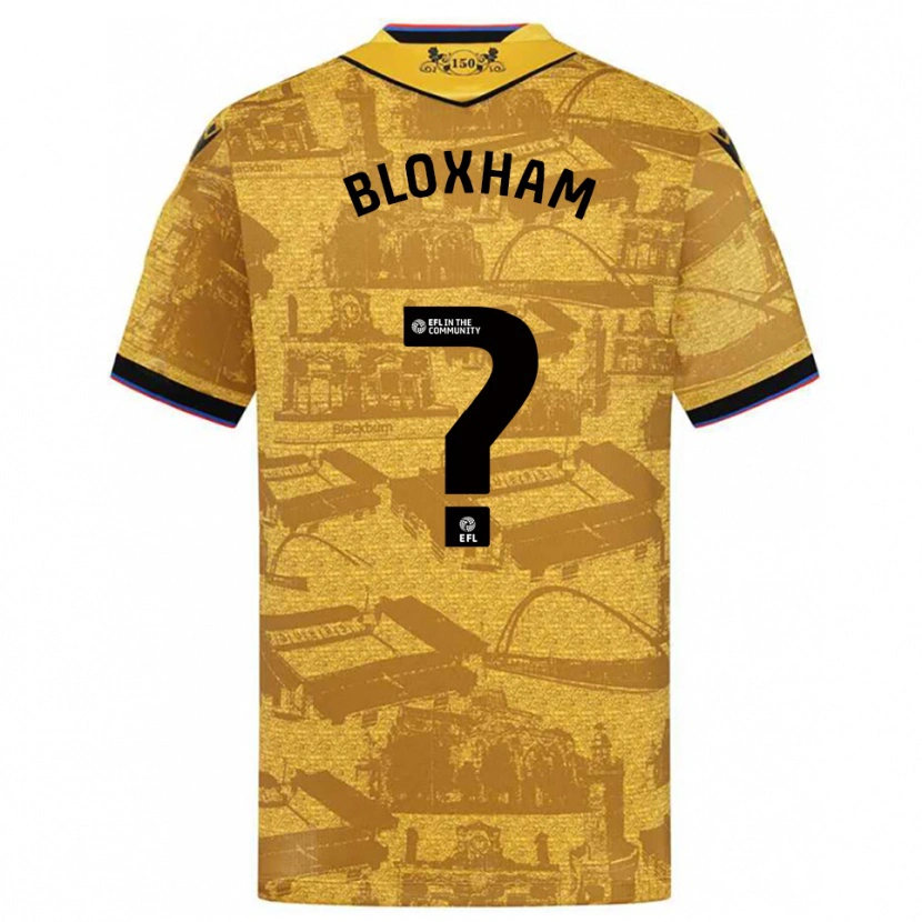 Danxen Mujer Camiseta Tom Bloxham #0 Oro Negro 2ª Equipación 2025/26 La Camisa