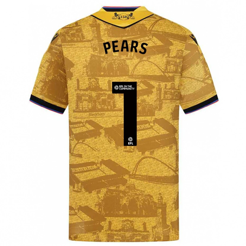 Danxen Mujer Camiseta Aynsley Pears #1 Oro Negro 2ª Equipación 2025/26 La Camisa