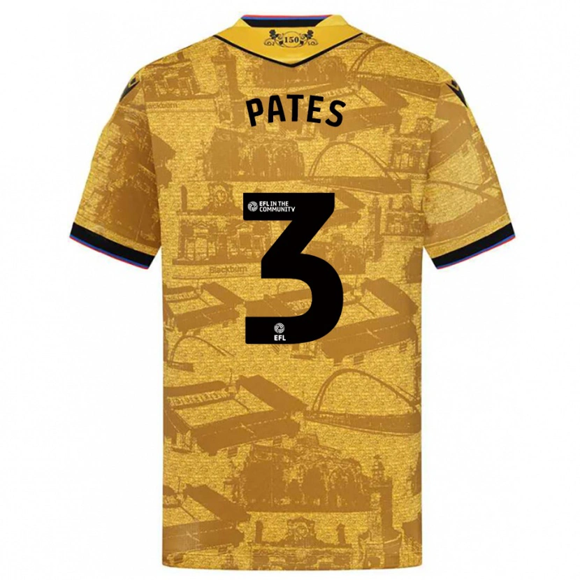 Danxen Mujer Camiseta Harvey Pates #3 Oro Negro 2ª Equipación 2025/26 La Camisa