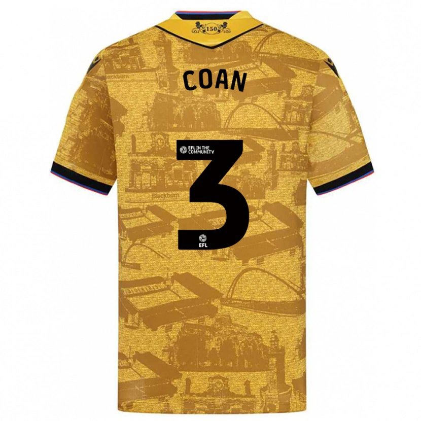 Danxen Mujer Camiseta Hannah Coan #3 Oro Negro 2ª Equipación 2025/26 La Camisa