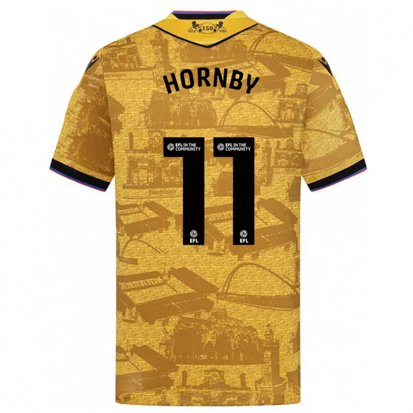 Danxen Mujer Camiseta Megan Hornby #11 Oro Negro 2ª Equipación 2025/26 La Camisa