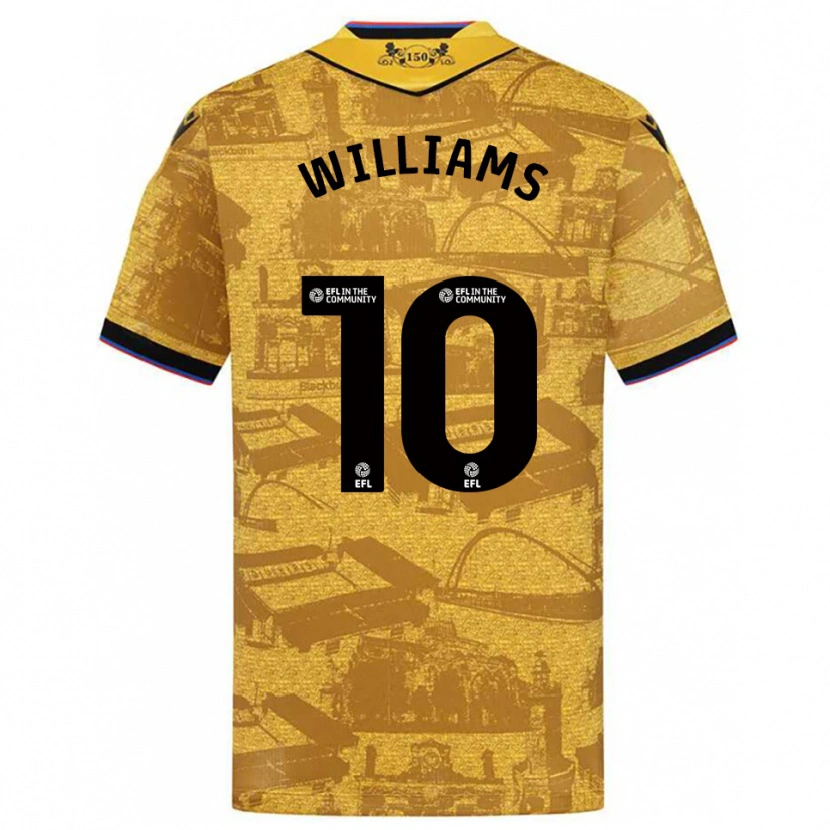 Danxen Mujer Camiseta Chloe Williams #10 Oro Negro 2ª Equipación 2025/26 La Camisa