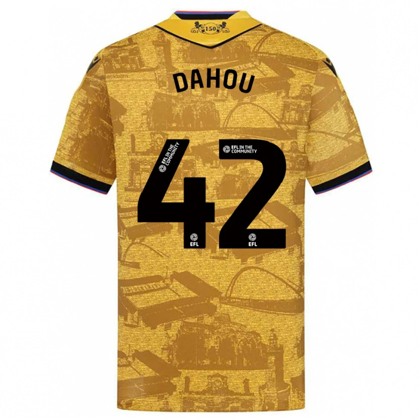 Danxen Mujer Camiseta Jemima Dahou #42 Oro Negro 2ª Equipación 2025/26 La Camisa