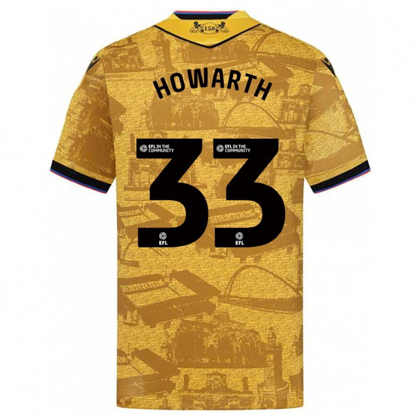 Danxen Mujer Camiseta Taylor Howarth #33 Oro Negro 2ª Equipación 2025/26 La Camisa