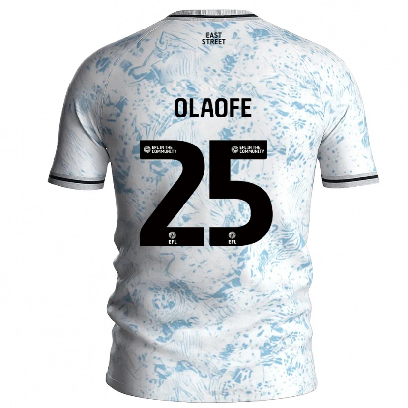 Danxen Mujer Camiseta Tanto Olaofe #25 Blanco Azul Celeste 2ª Equipación 2025/26 La Camisa