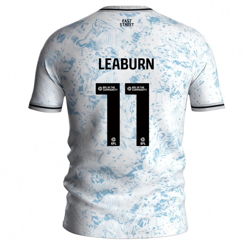 Danxen Mujer Camiseta Miles Leaburn #11 Blanco Azul Celeste 2ª Equipación 2025/26 La Camisa