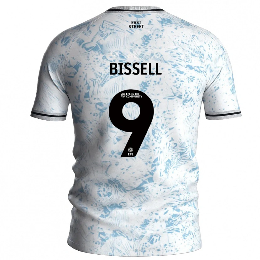 Danxen Mujer Camiseta Emma Bissell #9 Blanco Azul Celeste 2ª Equipación 2025/26 La Camisa