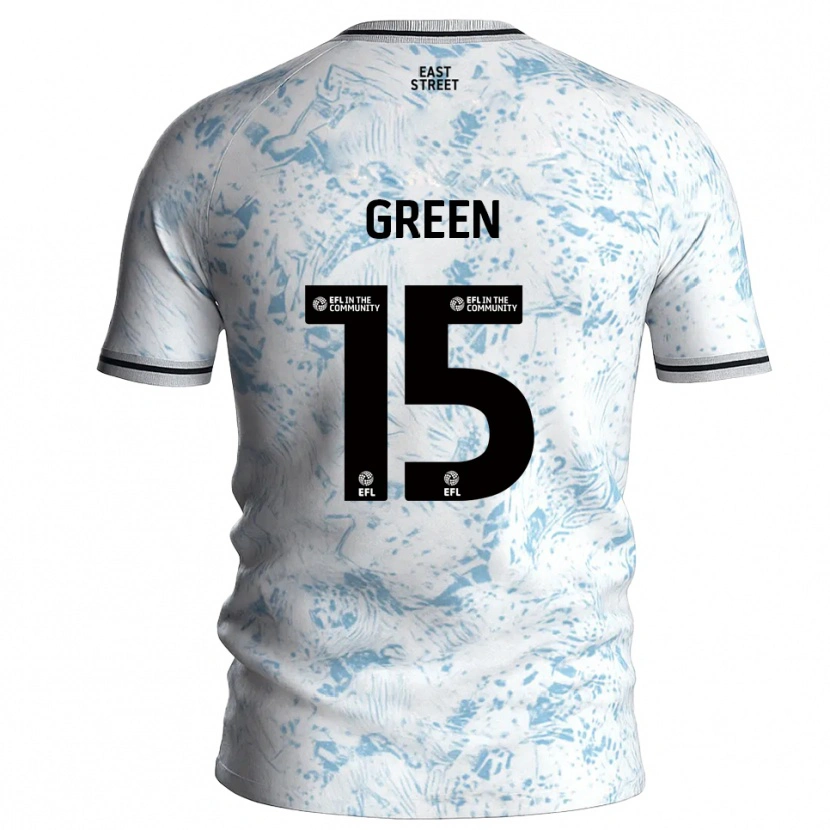 Danxen Mujer Camiseta Kayleigh Green #15 Blanco Azul Celeste 2ª Equipación 2025/26 La Camisa