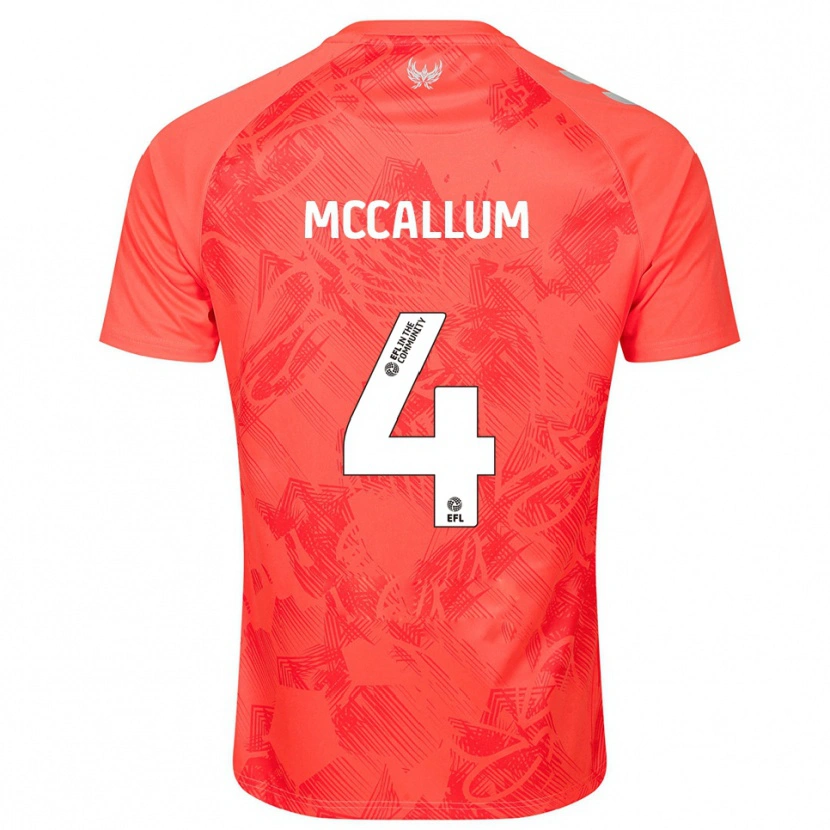 Danxen Mujer Camiseta Joseph Mccallum #4 Naranja Blanco 2ª Equipación 2025/26 La Camisa