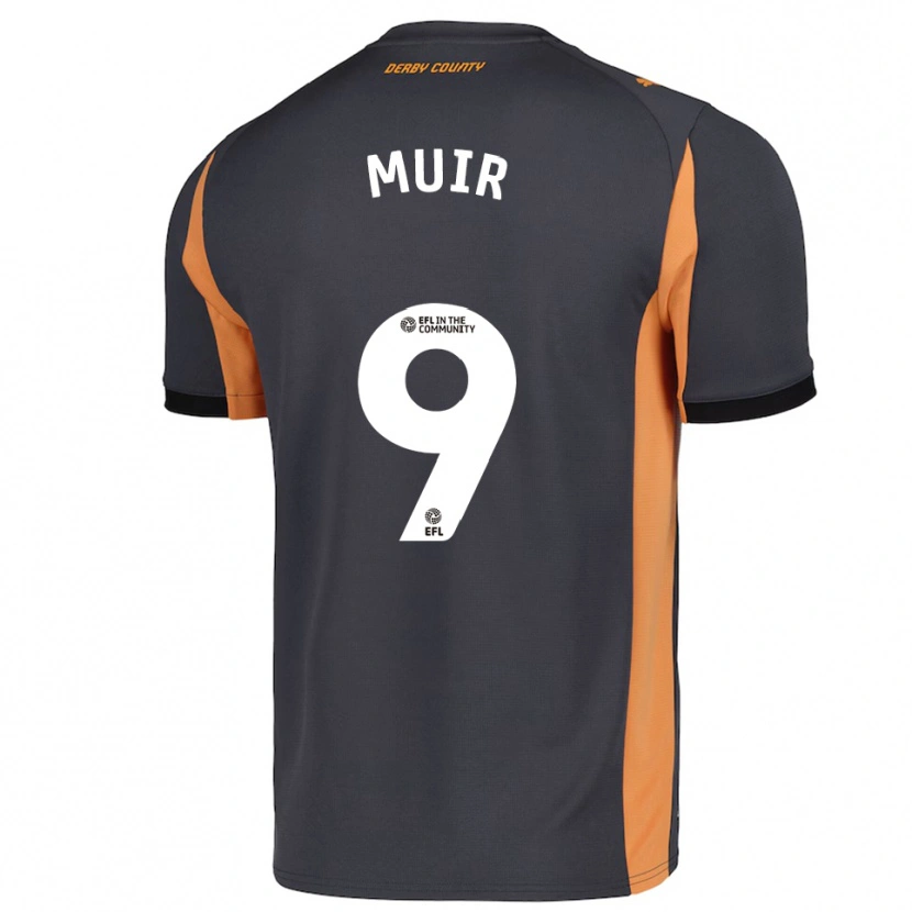 Danxen Mujer Camiseta Chene Muir #9 Gris Naranja Negro 2ª Equipación 2025/26 La Camisa