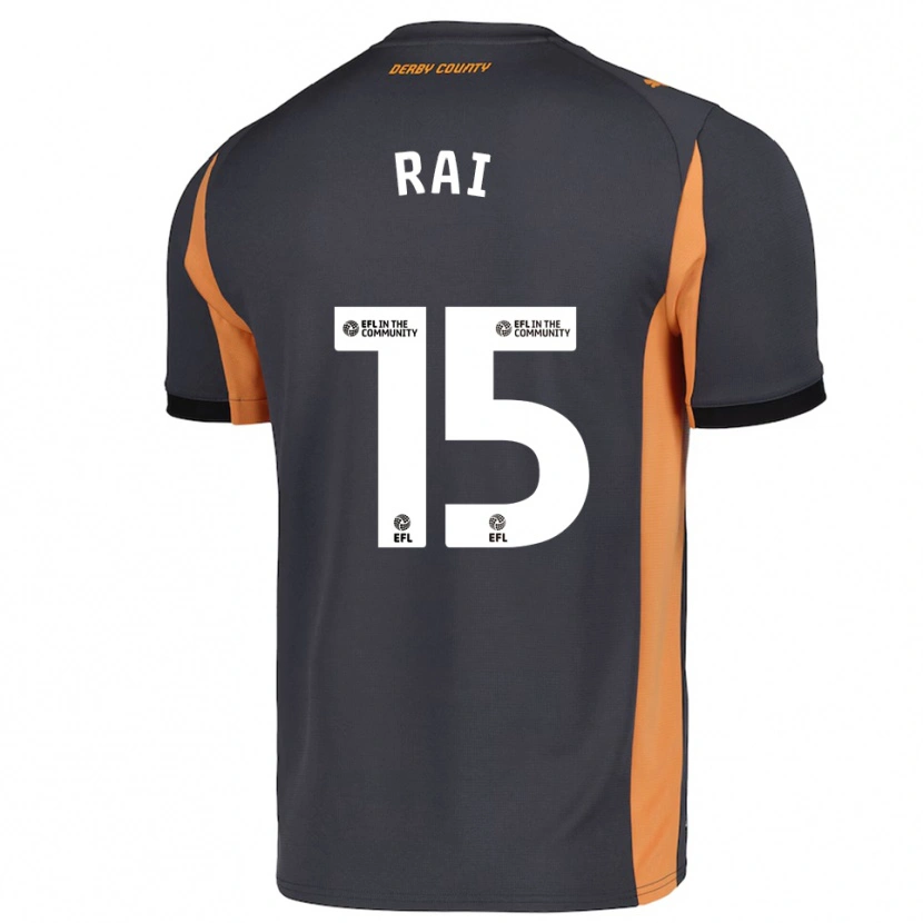 Danxen Mujer Camiseta Kira Rai #15 Gris Naranja Negro 2ª Equipación 2025/26 La Camisa