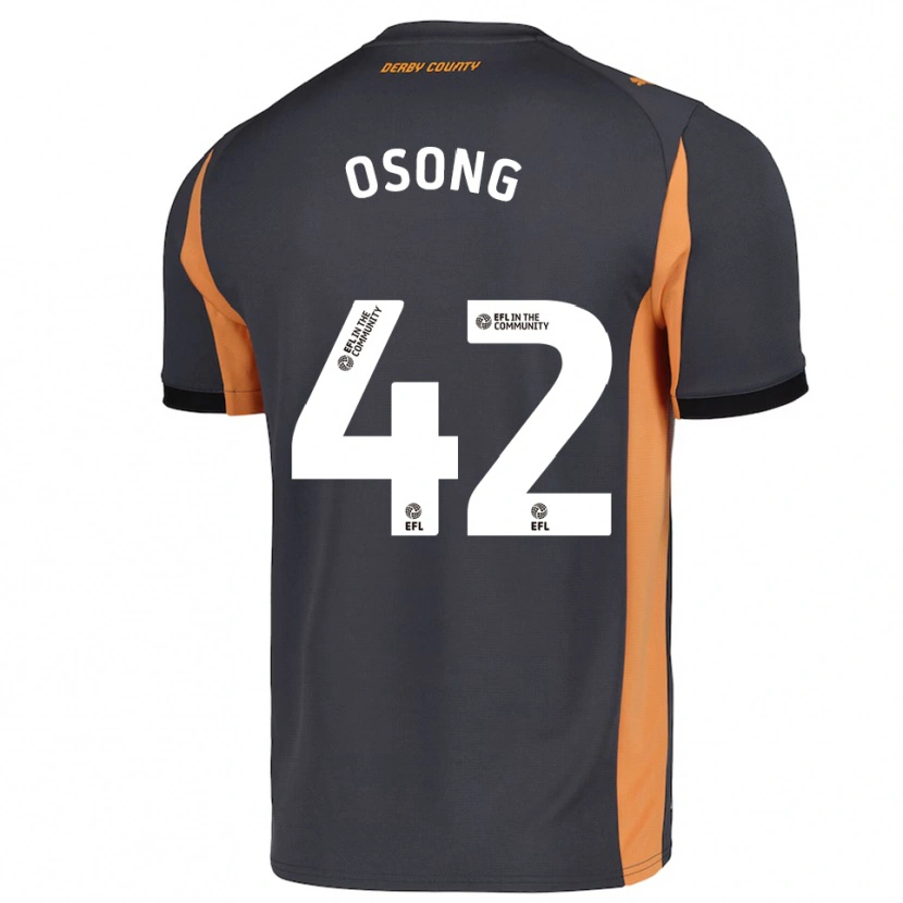Danxen Mujer Camiseta Johnson Osong #42 Gris Naranja Negro 2ª Equipación 2025/26 La Camisa