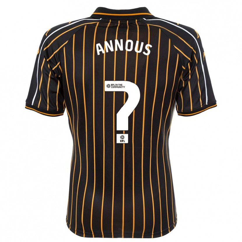Danxen Mujer Camiseta Brandon Annous #0 Blanco Negro 2ª Equipación 2025/26 La Camisa