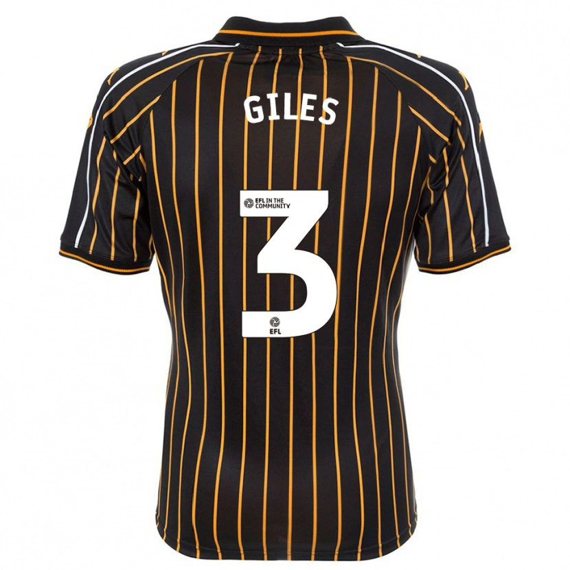 Danxen Mujer Camiseta Ryan Giles #3 Blanco Negro 2ª Equipación 2025/26 La Camisa