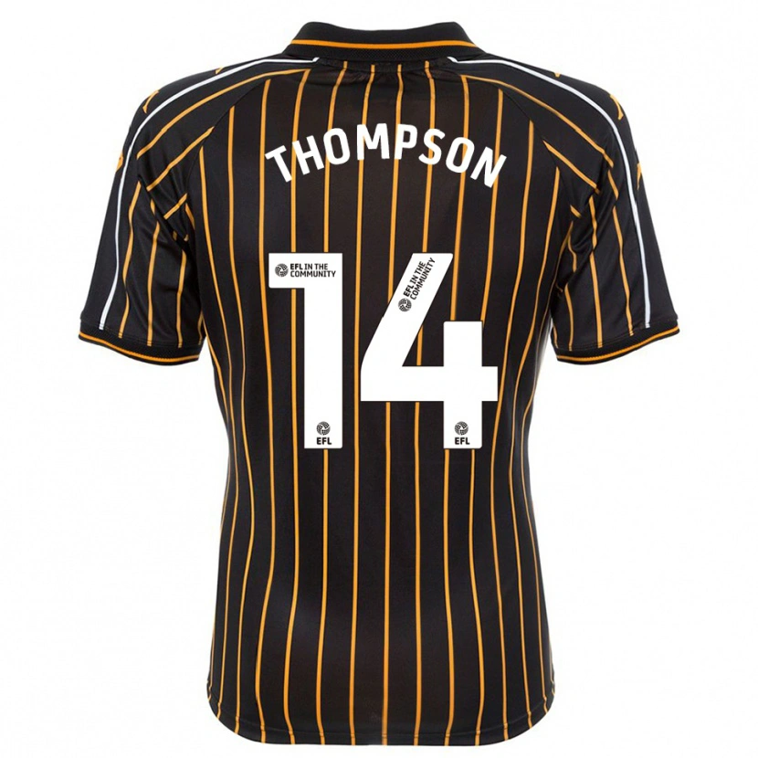 Danxen Mujer Camiseta Katie Thompson #14 Blanco Negro 2ª Equipación 2025/26 La Camisa