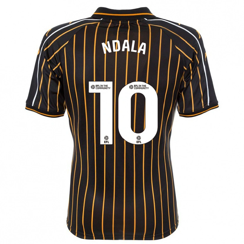 Danxen Mujer Camiseta Joel Ndala #10 Blanco Negro 2ª Equipación 2025/26 La Camisa