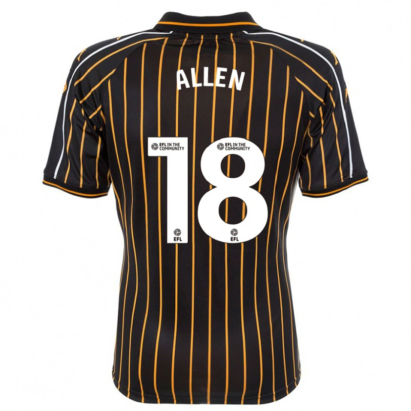 Danxen Mujer Camiseta Aaliyah Allen #18 Blanco Negro 2ª Equipación 2025/26 La Camisa