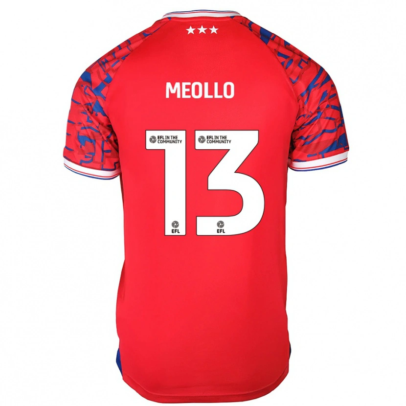 Danxen Mujer Camiseta Nina Meollo #13 Rojo Azul 2ª Equipación 2025/26 La Camisa