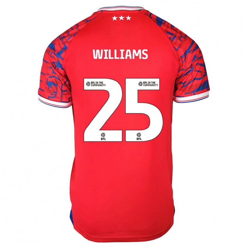 Danxen Mujer Camiseta Erin Williams #25 Rojo Azul 2ª Equipación 2025/26 La Camisa