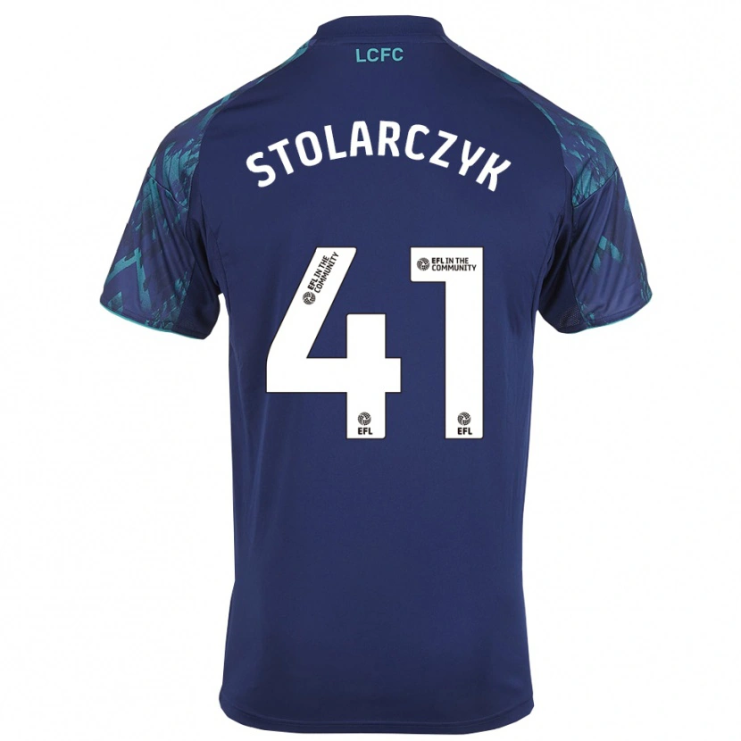 Danxen Mujer Camiseta Jakub Stolarczyk #41 Azul Marino Verde Blanco 2ª Equipación 2025/26 La Camisa