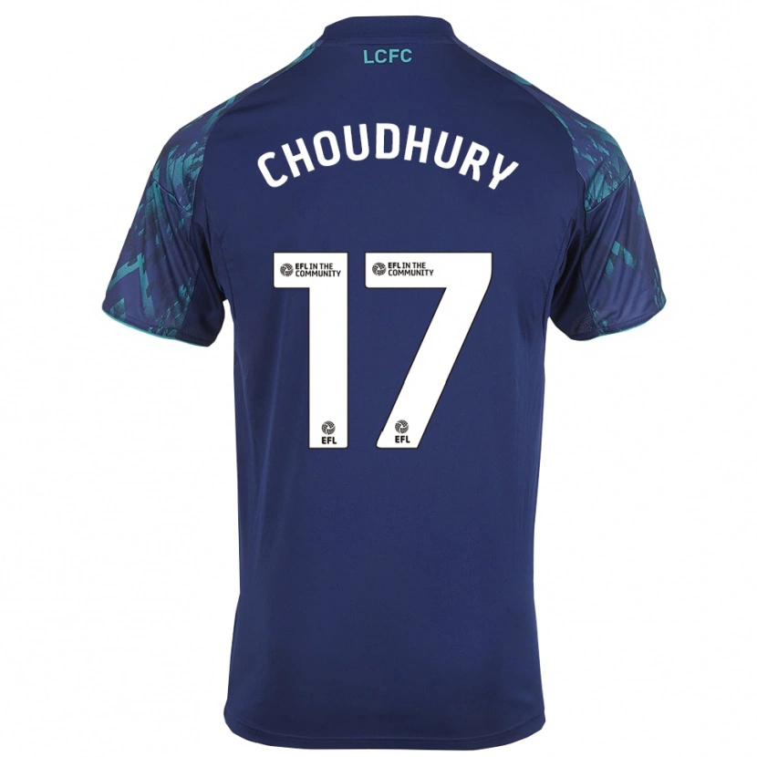 Danxen Mujer Camiseta Hamza Choudhury #17 Azul Marino Verde Blanco 2ª Equipación 2025/26 La Camisa