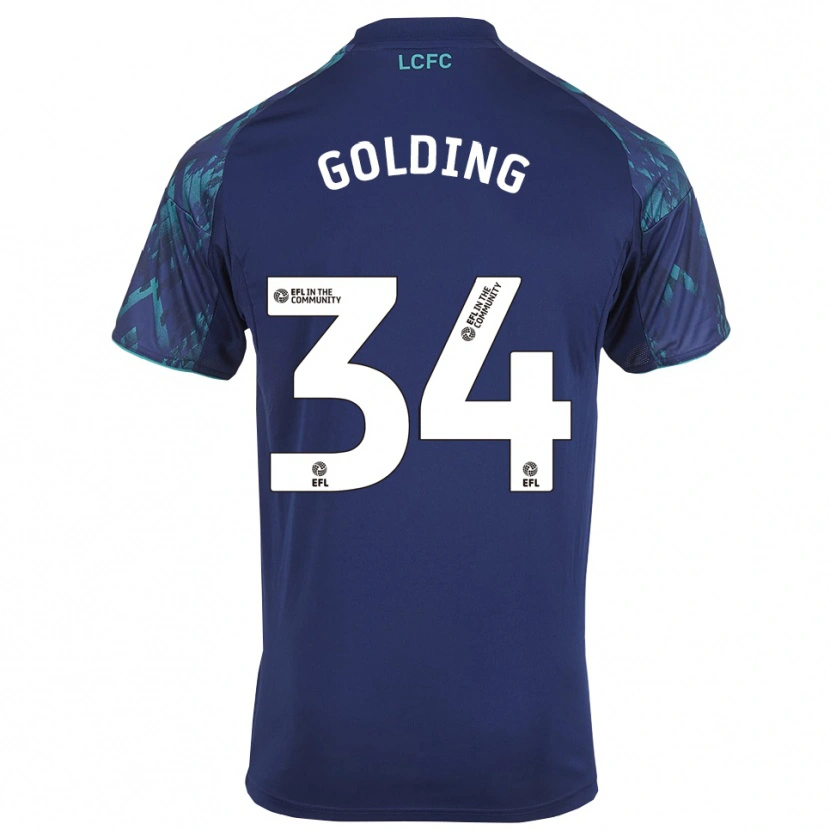 Danxen Mujer Camiseta Michael Golding #34 Azul Marino Verde Blanco 2ª Equipación 2025/26 La Camisa