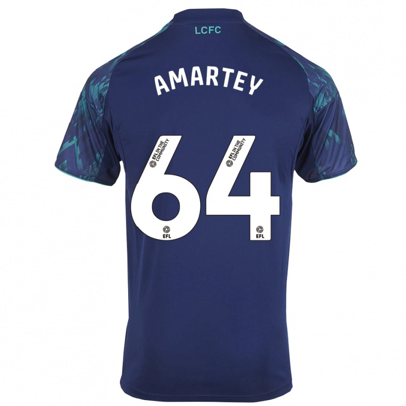 Danxen Mujer Camiseta Bobby Amartey #64 Azul Marino Verde Blanco 2ª Equipación 2025/26 La Camisa