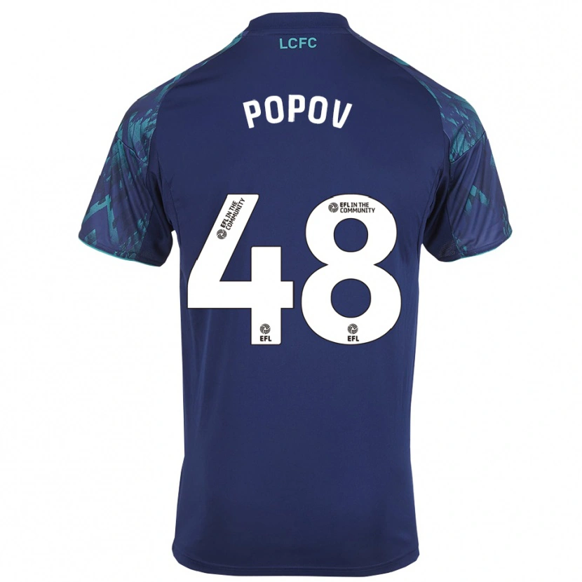 Danxen Mujer Camiseta Chris Popov #48 Azul Marino Verde Blanco 2ª Equipación 2025/26 La Camisa