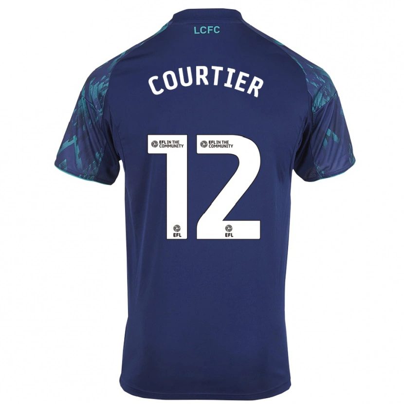 Danxen Mujer Camiseta Ben Courtier #12 Azul Marino Verde Blanco 2ª Equipación 2025/26 La Camisa
