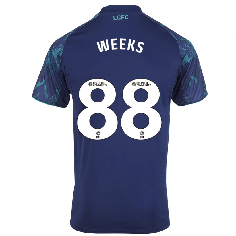 Danxen Mujer Camiseta Tyler Weeks #88 Azul Marino Verde Blanco 2ª Equipación 2025/26 La Camisa